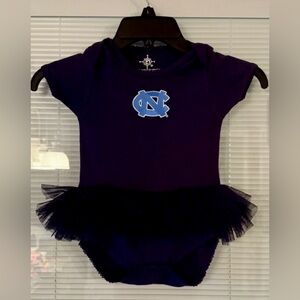 UNC Tarheels University of NC Embroidered Tutu Bodysuit One Piece Bodysuit 12M